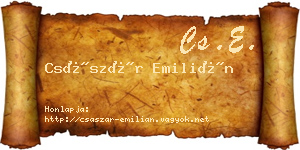 Császár Emilián névjegykártya